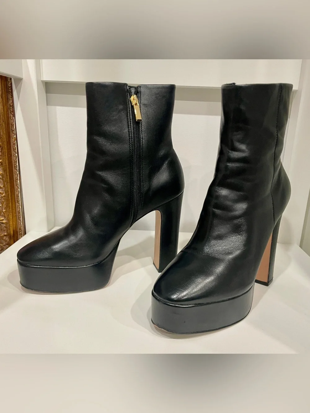 Saks Fifth Avenue Platform Nappa Boots, 9